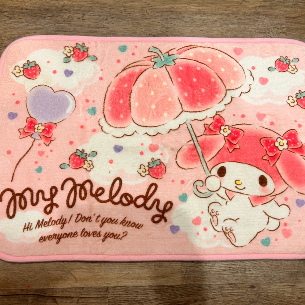 Sanrio My Melody Pink Plush Bath Mat